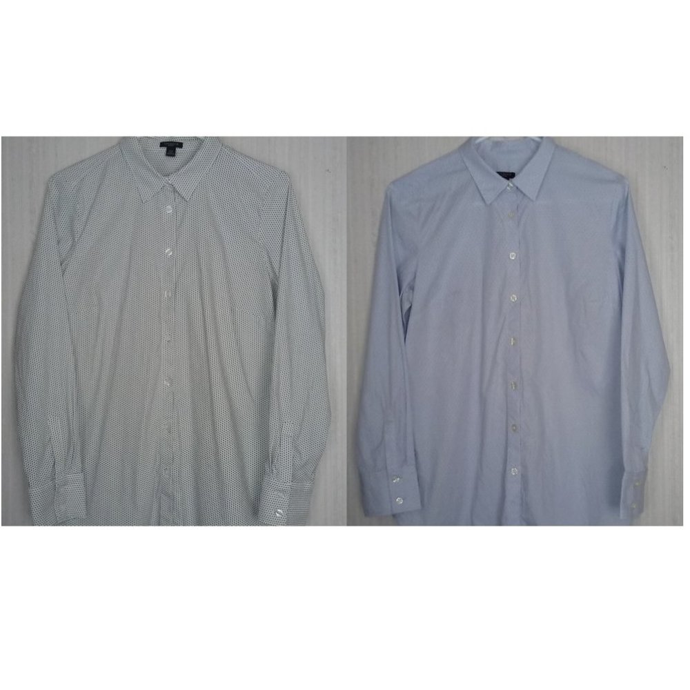 TWO ANN TAYLOR 12 PETITE LADIES SHIRTS Long Sleeve